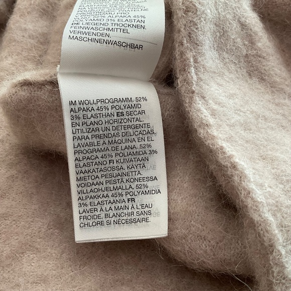 & Other Stories Alpaca Blend Knitted Beige Sweater Crew Neck Top Size M NEW - Picture 8 of 16